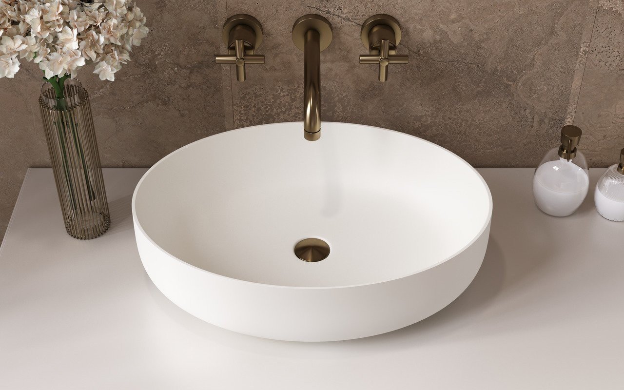 ᐈ 【Aquatica Aurora-Wht Oval Stone Bathroom Vessel Sink】 Buy