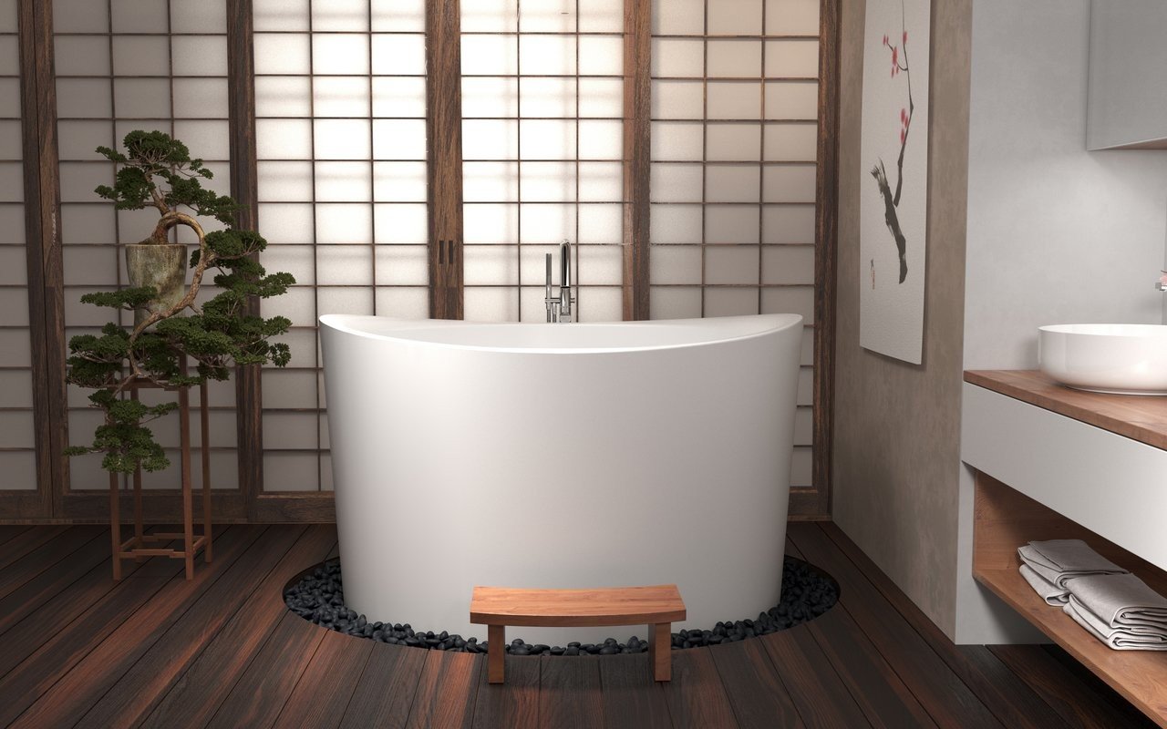ᐈ 【Aquatica True Ofuro Duo Freestanding DurateX Japanese Soaking Bathtub】  Buy Online, Best Prices