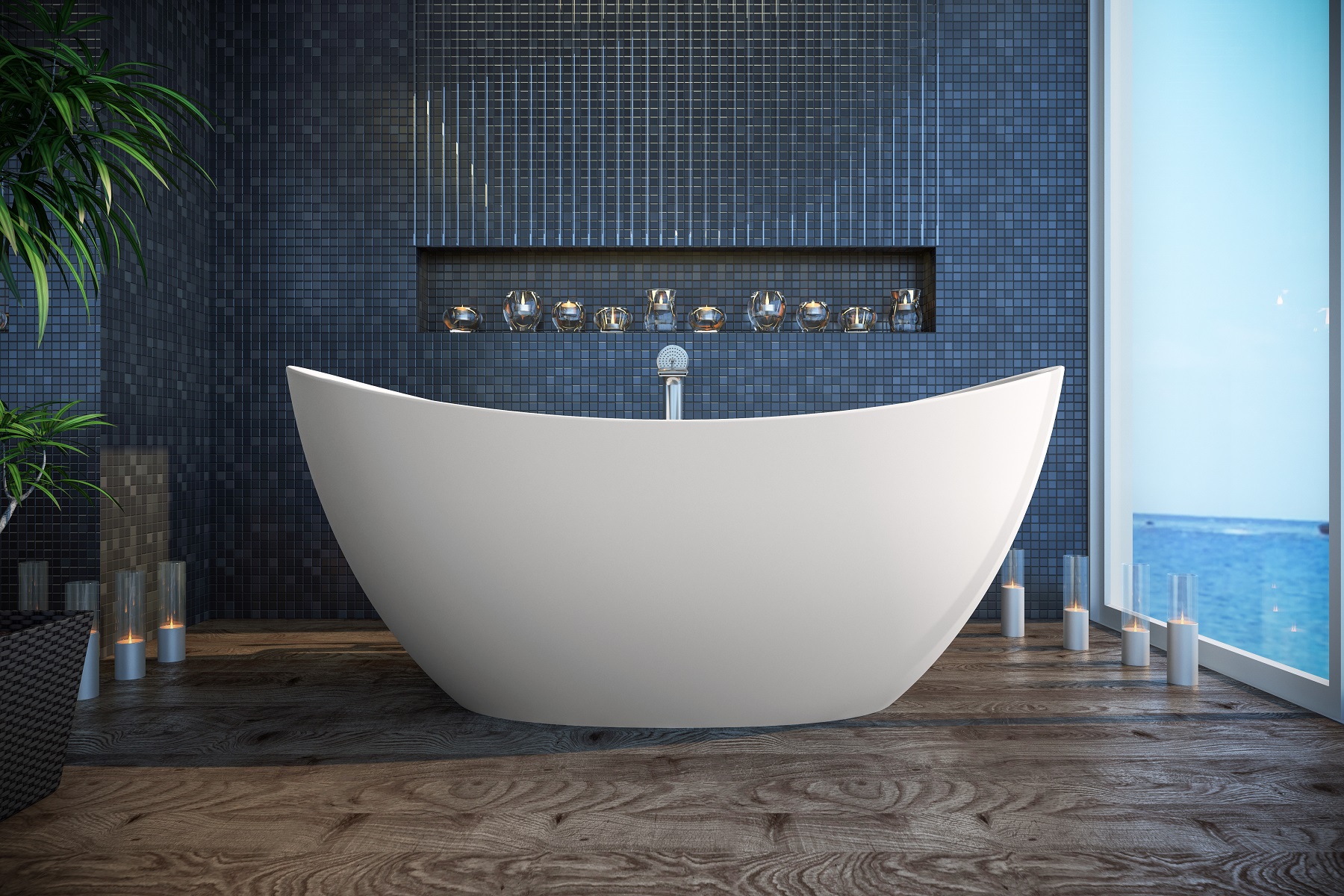 Aquatica Purescape 171 Freestanding Solid Surface Bathtub